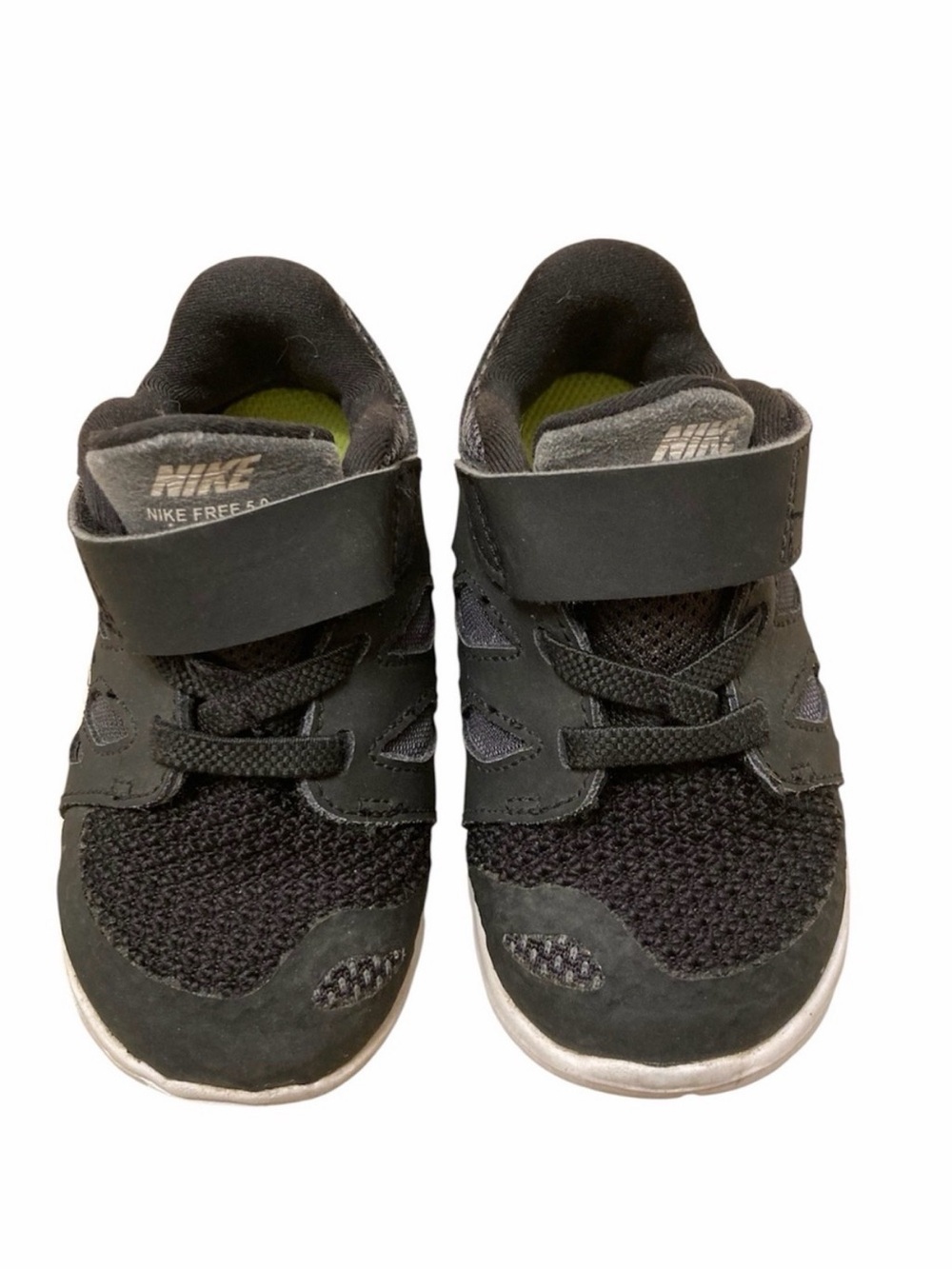 3/$20 Nike Black Infant Toddler Sneakers Athletic Shoes White Logo Size 6